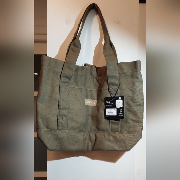 Adidas Canvas Court Tote Handbags - Adidas Olive Green Tote Bag